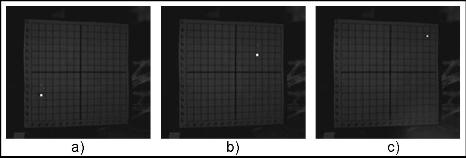 Beamscanning output projected onto a screen